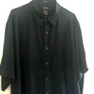 Claiborne Black Silk XXL Men's Shirt